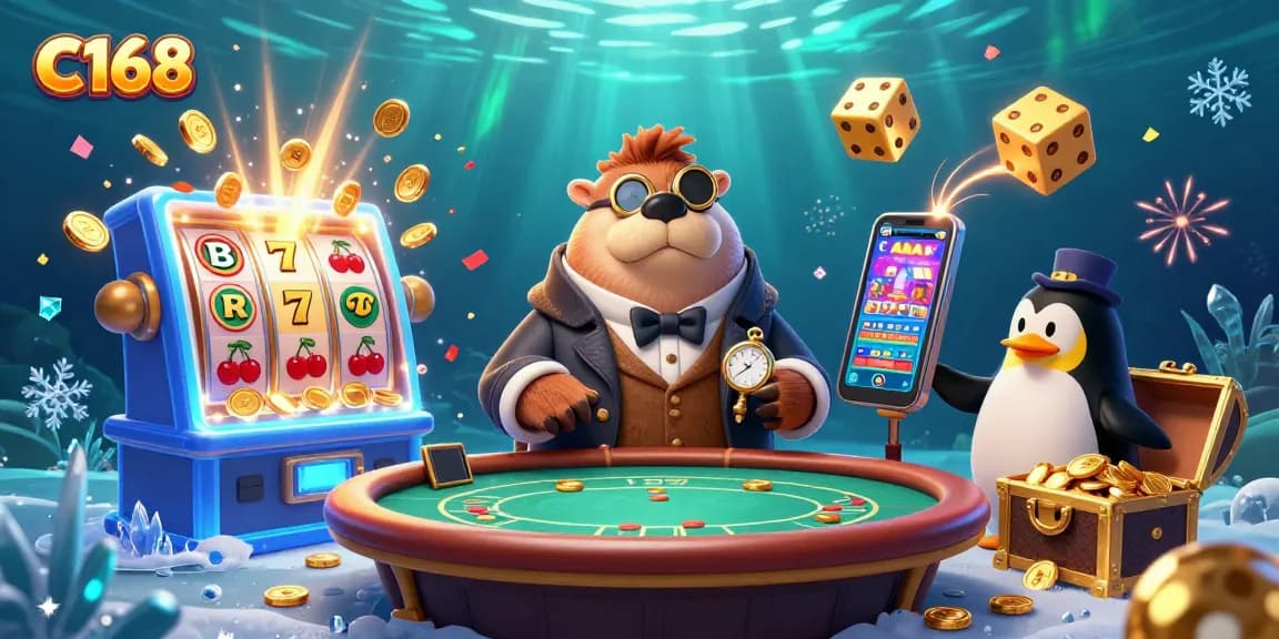 C168 players enjoy underwater casino games with vibrant visuals and exciting jackpots