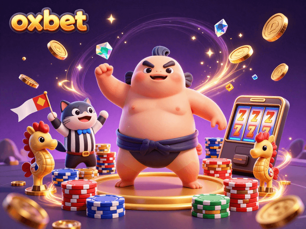 Enjoy exhilarating betting experiences at oxbet with a vibrant 3D casino illustration.