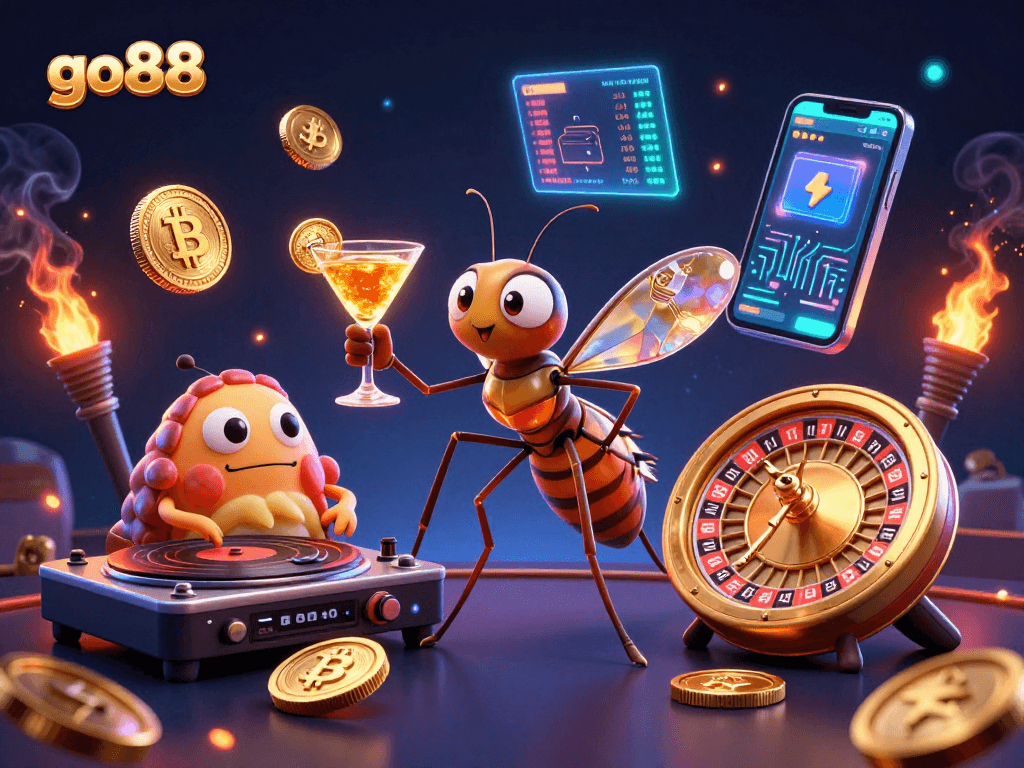 Play at go88 and enjoy thrilling casino adventures with stunning 3D visuals and vibrant crypto elements.