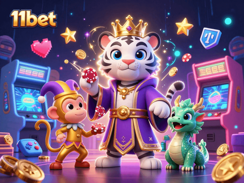 Experience thrilling adventures with 11bet's exciting casino games featuring vibrant characters and dynamic visuals.