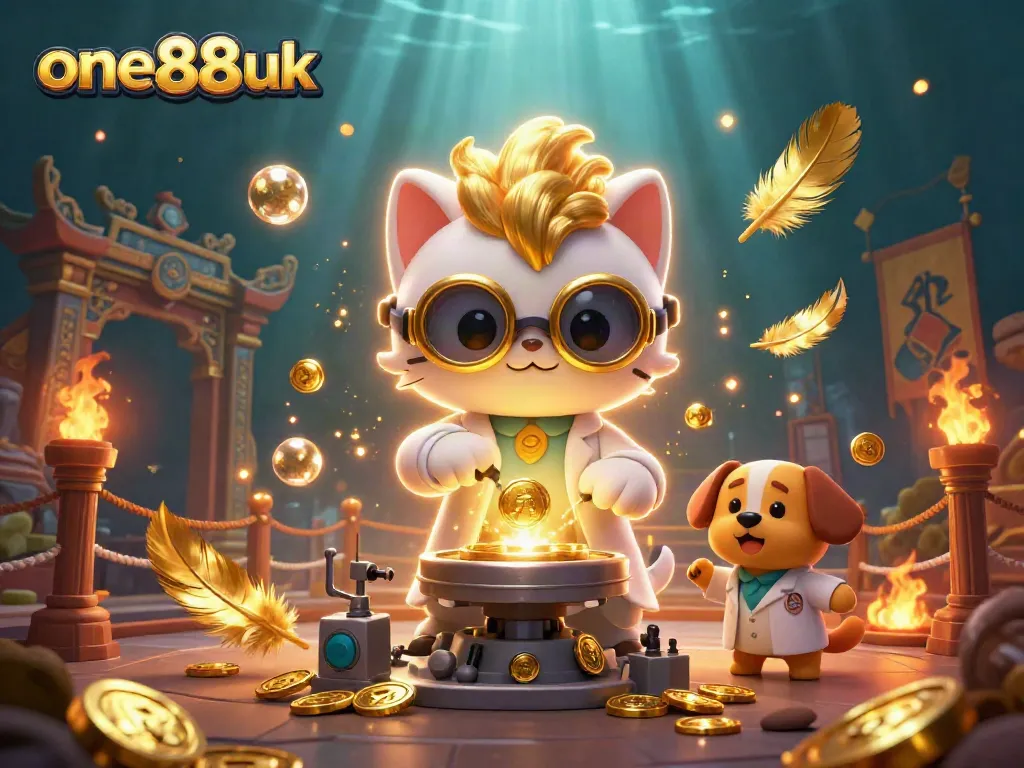 Experience thrilling gaming with one88uk in this dynamic casino illustration filled with excitement and vibrant elements.