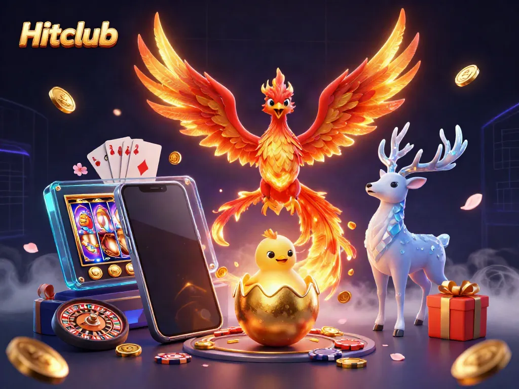 Experience thrilling gameplay at Hitclub with vibrant characters and dynamic casino elements in a rich, 3D scene.
