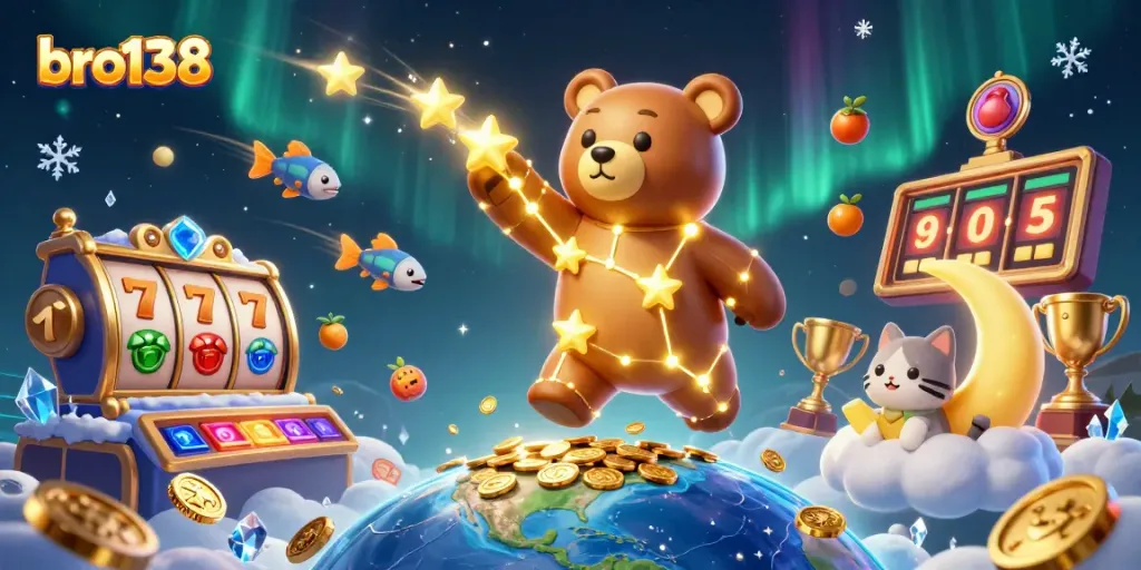 Experience gaming excitement with bro138's stellar jackpot features and lucky elements.