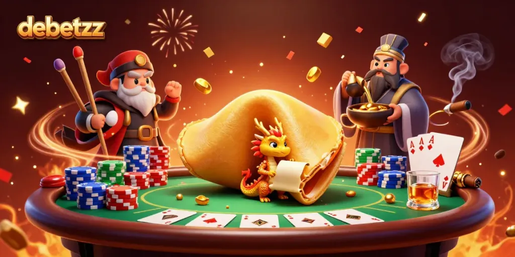 Experience thrilling moments at debetzz with a vibrant casino adventure depicted in a dynamic illustration.
