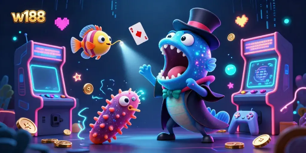 Experience thrilling gameplay at w188 with magical deep-sea characters showcasing vibrant casino action.