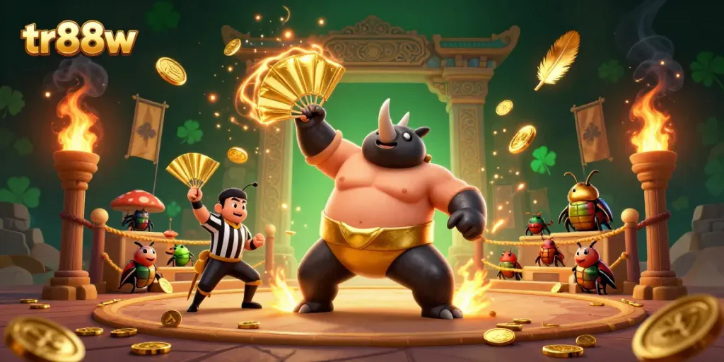 tr88w brings excitement as the beetle champion stomps gold coins in the dynamic casino arena.