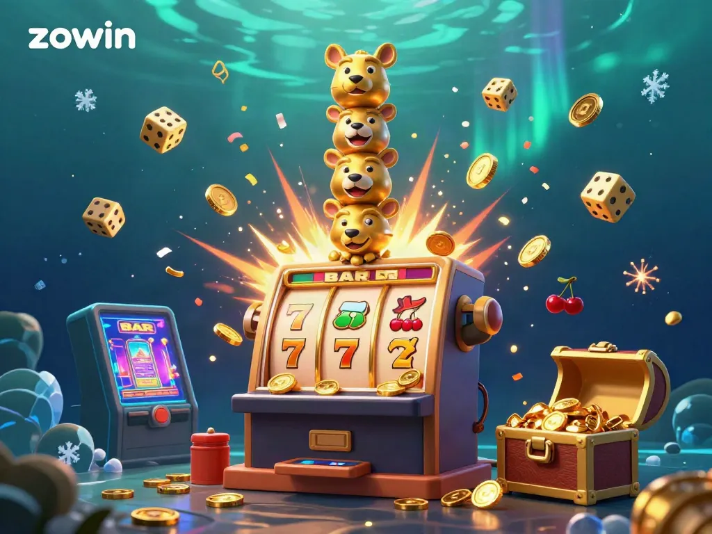 Zowin creates an exhilarating casino experience with lively symbols and a jackpot scene.