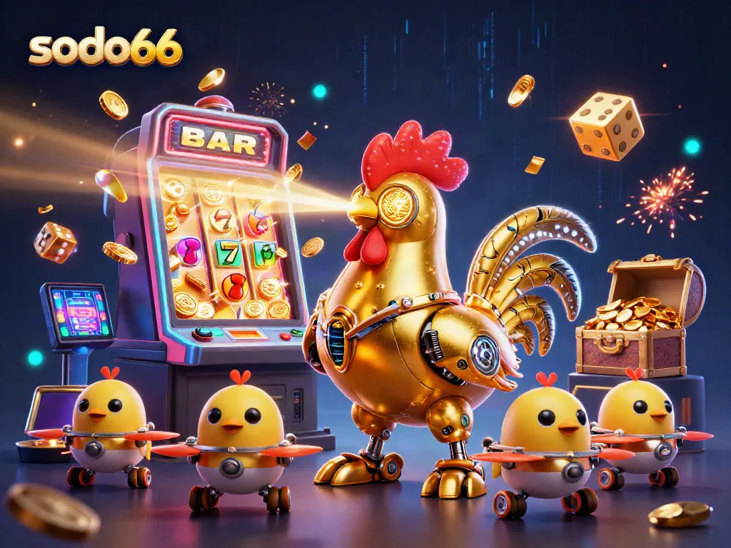 Experience thrilling gaming with Sodo66's dynamic casino elements and vibrant characters.