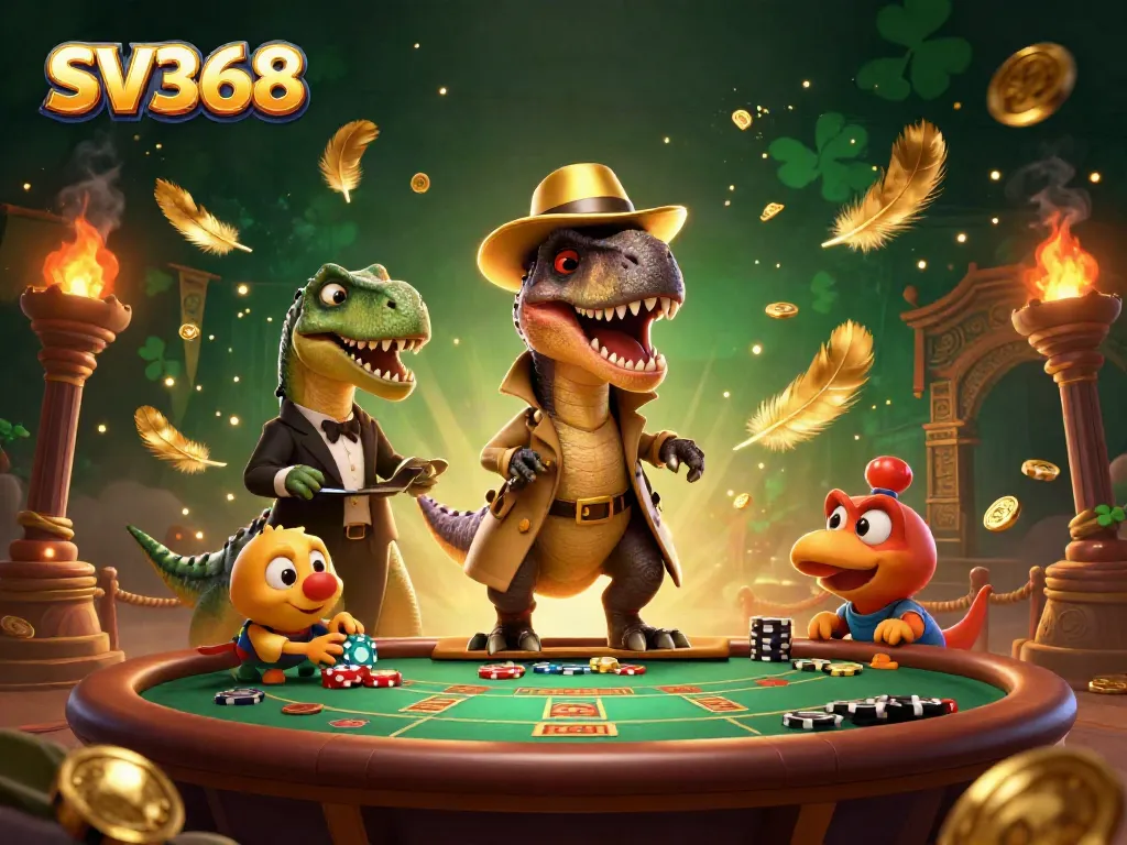 SV368 velociraptor card counter blends into the casino scene, featuring engaging elements of action and strategy.