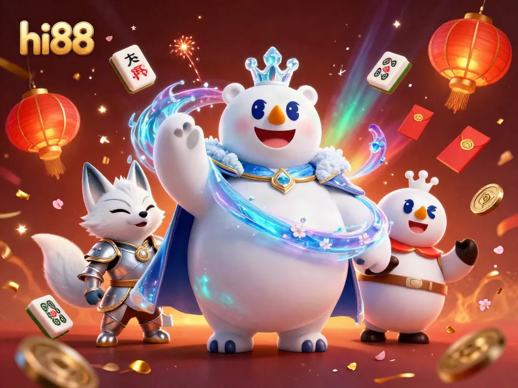 Engage in thrilling gameplay at hi88 with an immersive casino scene featuring unique characters.