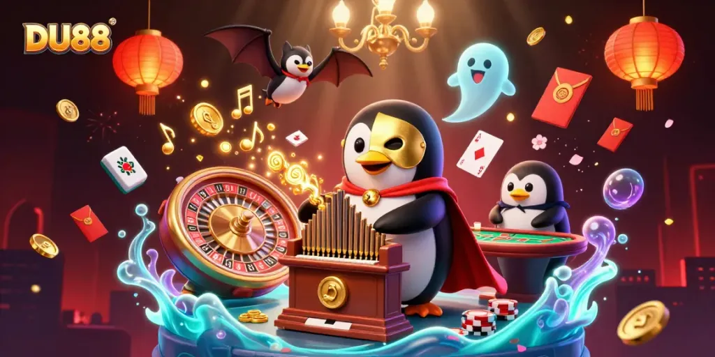 Experience thrilling gameplay at DU88, featuring vibrant casino action with card games and surprise bonuses.