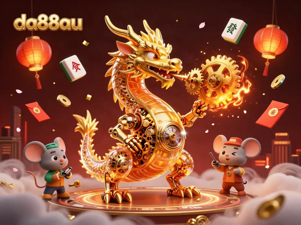 Experience the thrill of betting with da88au's dynamic casino action featuring a vibrant golden dragon.