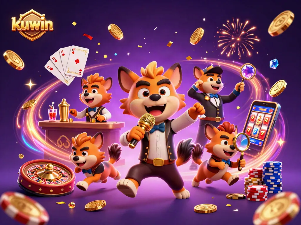 kuwin brings vibrant energy to the casino with laughter and gaming excitement, featuring stunning visuals.