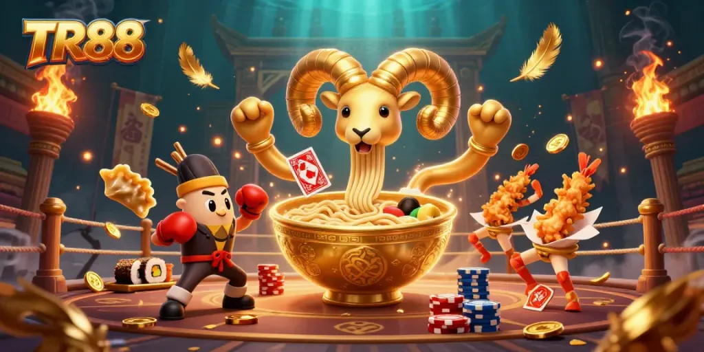 Engage in thrilling action at TR88 with vibrant characters in a dynamic casino scene.