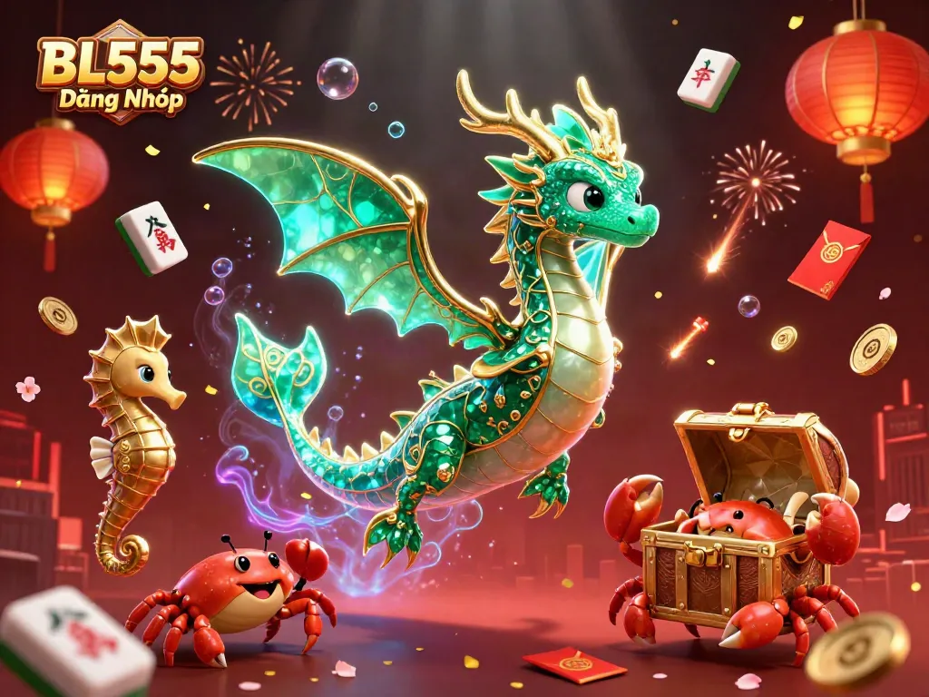 Experience exciting games and seamless access with BL555 Đăng Nhập in a vibrant casino-themed digital art.