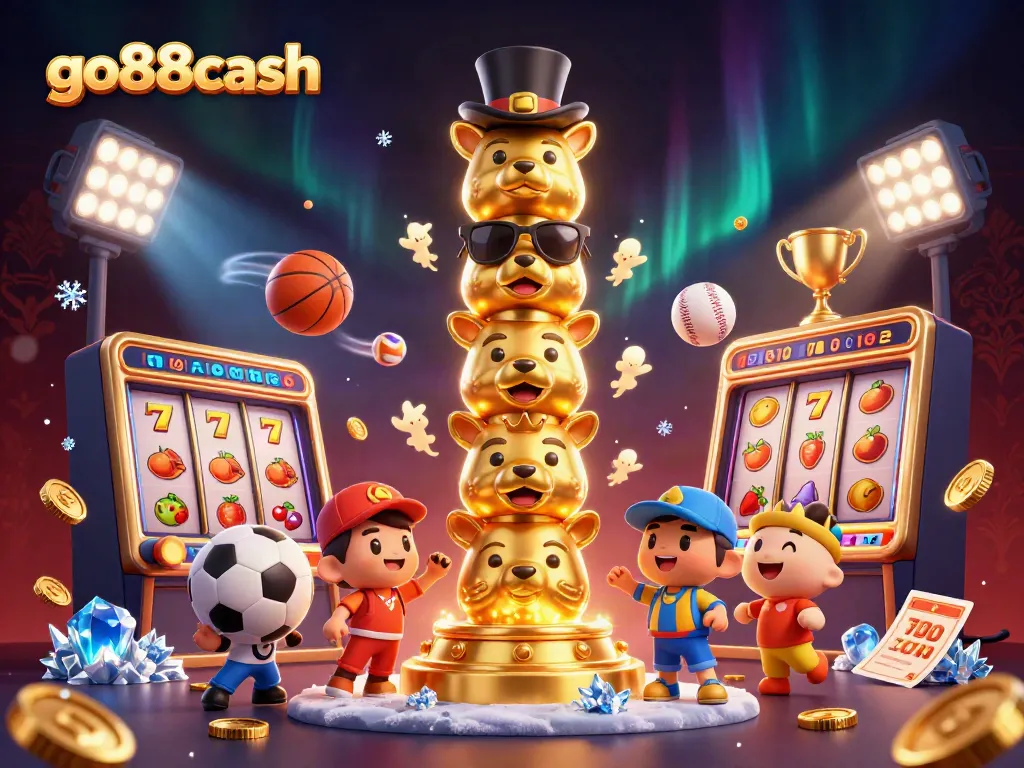 Experience the excitement of go88cash with vibrant casino elements and a golden totem pole design.