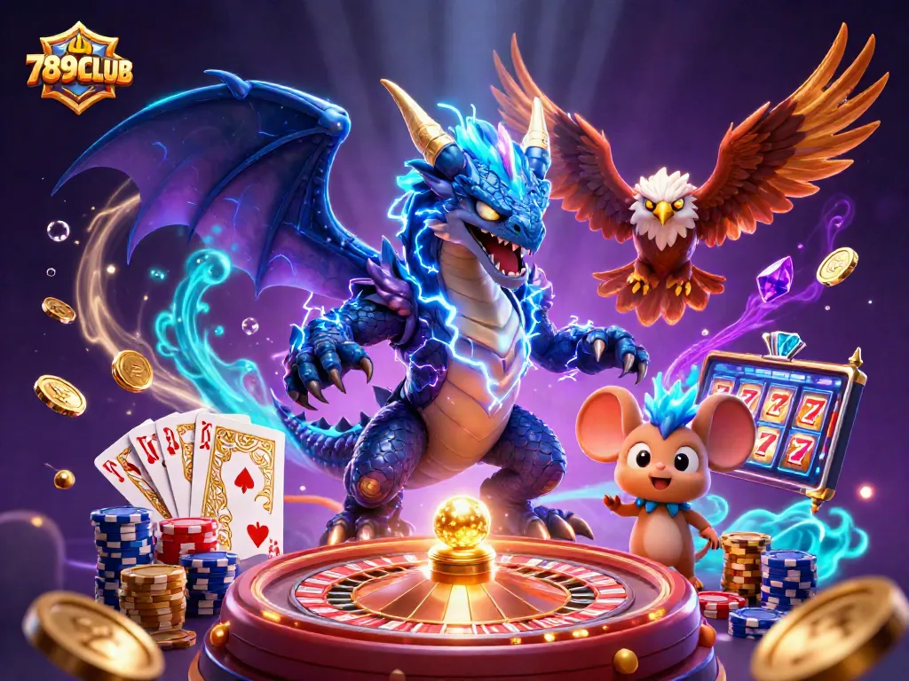 Experience the thrill of gaming at 789CLUB with vibrant characters, coins, and slots!