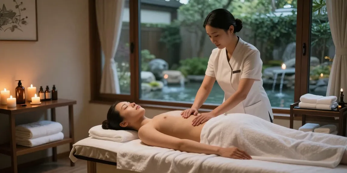 Experience soothing 안양출장안마 in a tranquil spa setting with calming candles and essential oils.