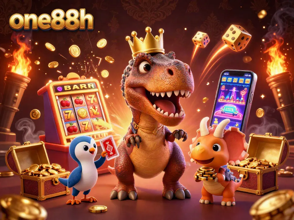 Experience thrilling gameplay at one88h featuring vibrant casino-themed characters and dynamic elements.